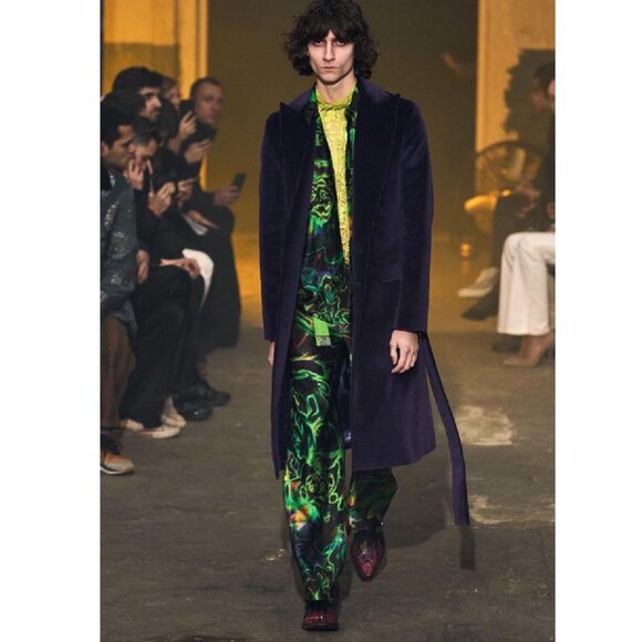 Palomo Spain Runway Sebastien Sans-Arcidet Graphic Unisex Silk Pants - Picture 3 of 13